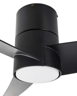 Ventilator med lys CANETE Med fjernbetjening LED Sort