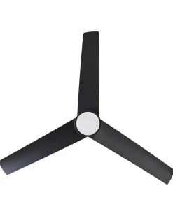 Ventilator med lys CANETE Med fjernbetjening LED Sort