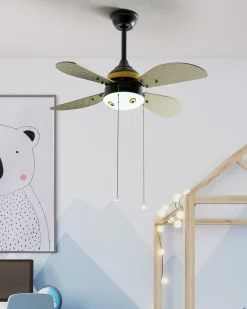Ventilator med lys DOLORES LED Gul