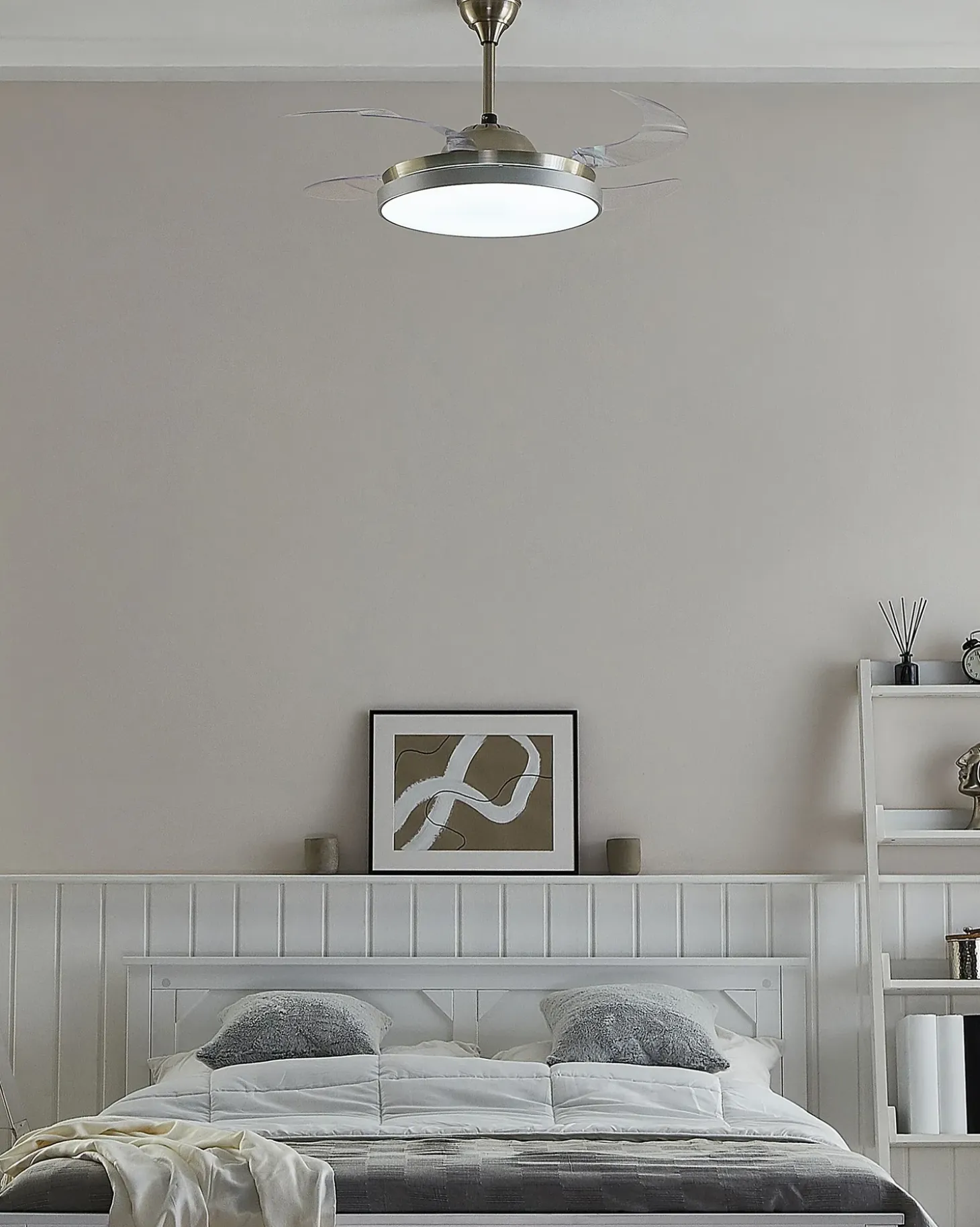 Ventilator med lys IBAR Med fjernbetjening LED Transparent