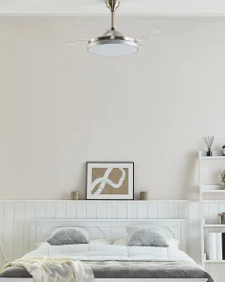 Ventilator med lys IBAR Med fjernbetjening LED Transparent