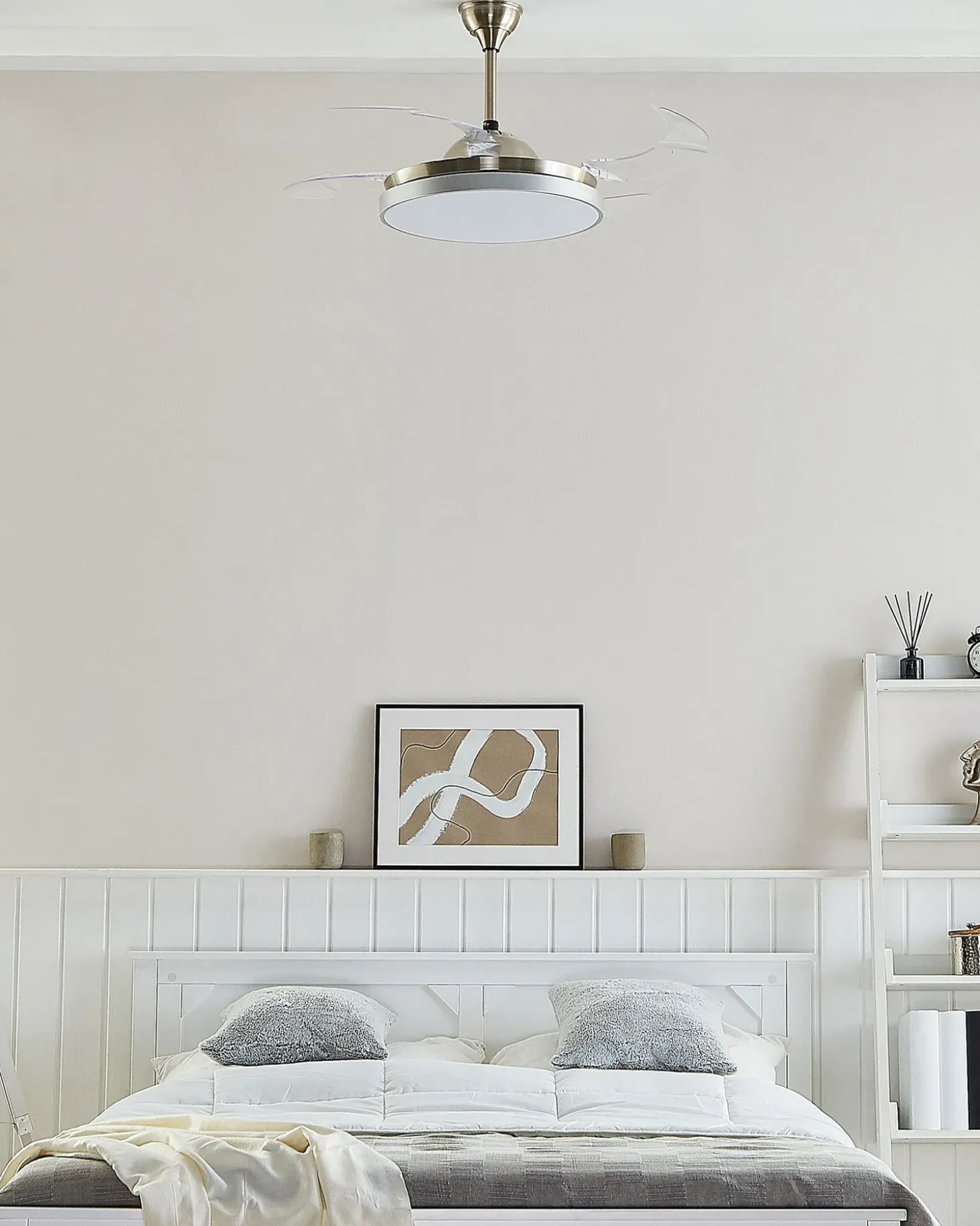 Ventilator med lys IBAR Med fjernbetjening LED Transparent