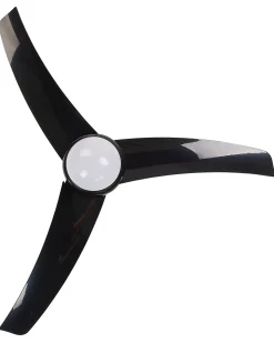 Ventilator med lys JIBOA Med fjernbetjening Sort
