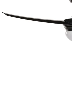 Ventilator med lys JIBOA Med fjernbetjening Sort