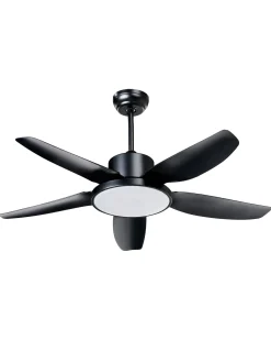 Ventilator med lys LOUVET Med fjernbetjening LED Sort
