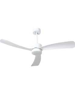 Ventilator med lys PRASLIN Med fjernbetjening LED Hvid