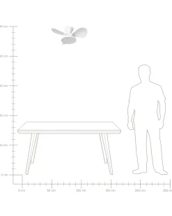 Ventilator med lys PUNTI Med fjernbetjening LED Hvid