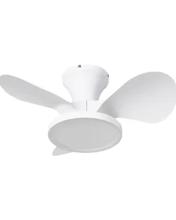 Ventilator med lys PUNTI Med fjernbetjening LED Hvid