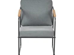 VEZZANA 4 personers Loungesæt med bord Grå Metal