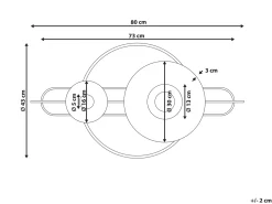 Vægdekoration AMARANTE 43 cm Multifarvet