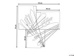 Vægdekoration BALBRIGGAN Metal 70 cm Multifarvet
