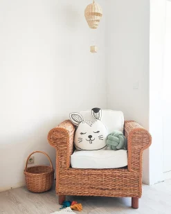 Vægdekoration Ballon BEMBA Rattan 60 cm Naturlig