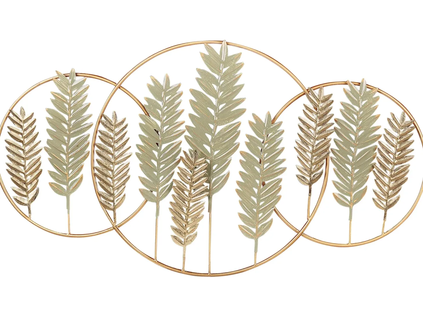 Vægdekoration Blad COPERNICIUM Metal 50 cm Guld