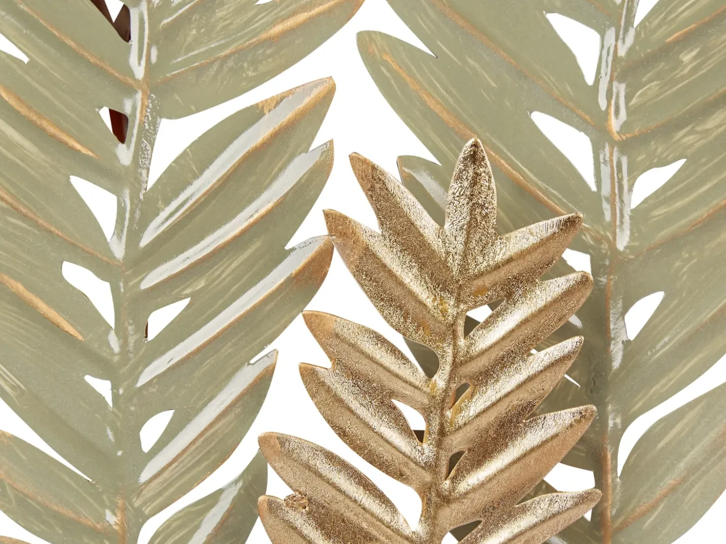 Vægdekoration Blad COPERNICIUM Metal 50 cm Guld