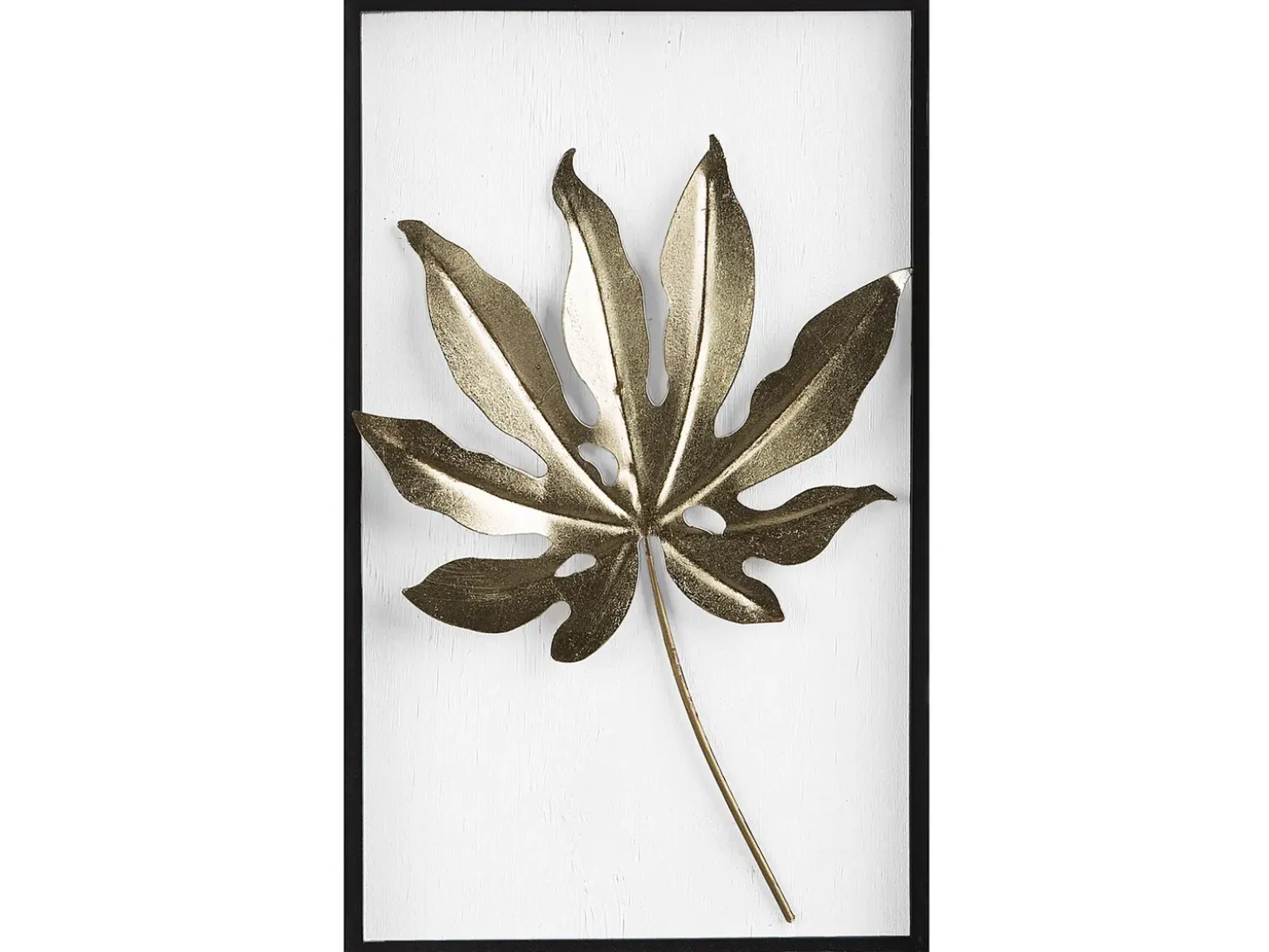 Vægdekoration Blad CURIUM Metal 50 cm Multifarvet
