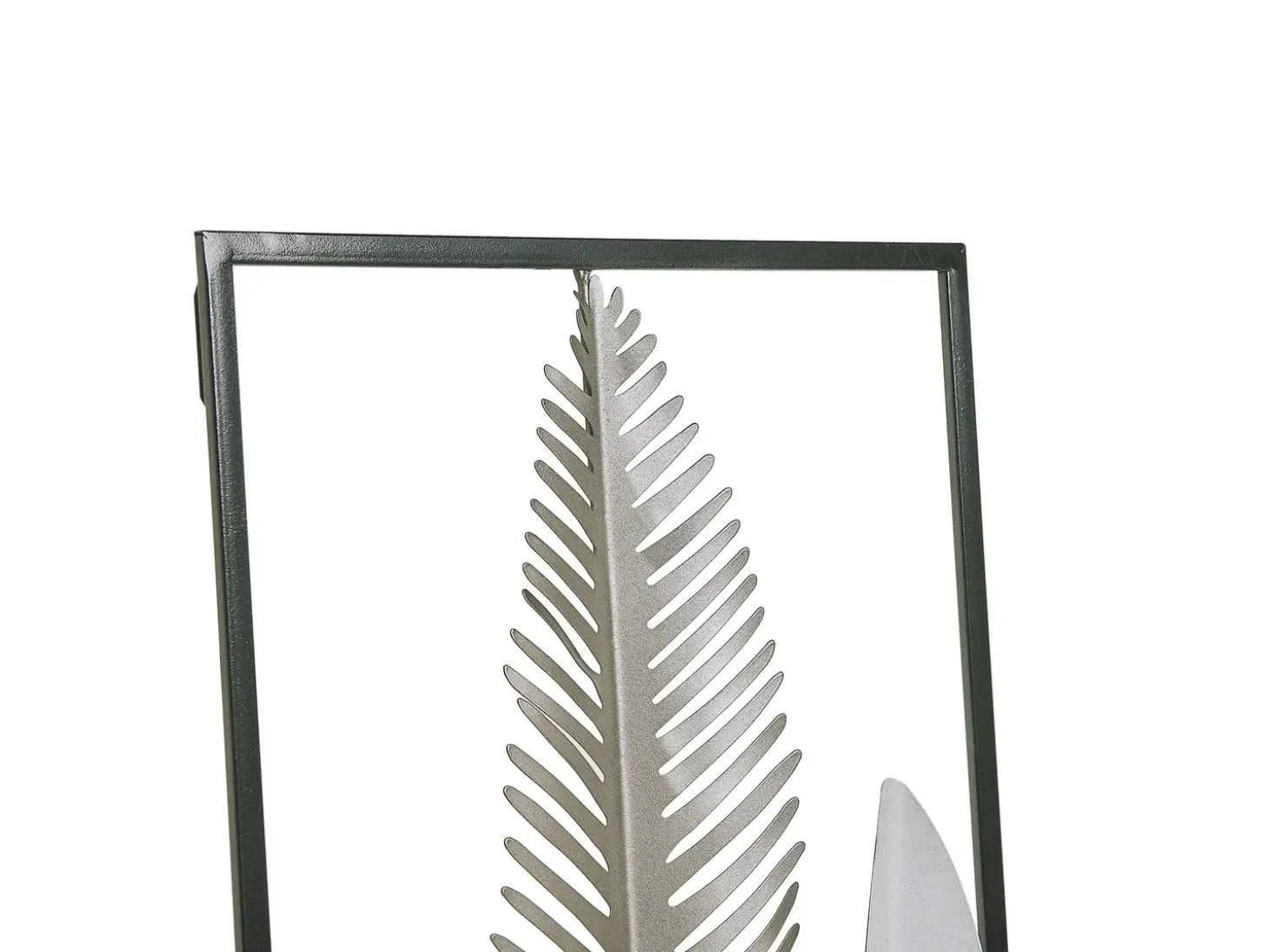 Vægdekoration Blad NIOBIUM Metal 90 cm Sølv