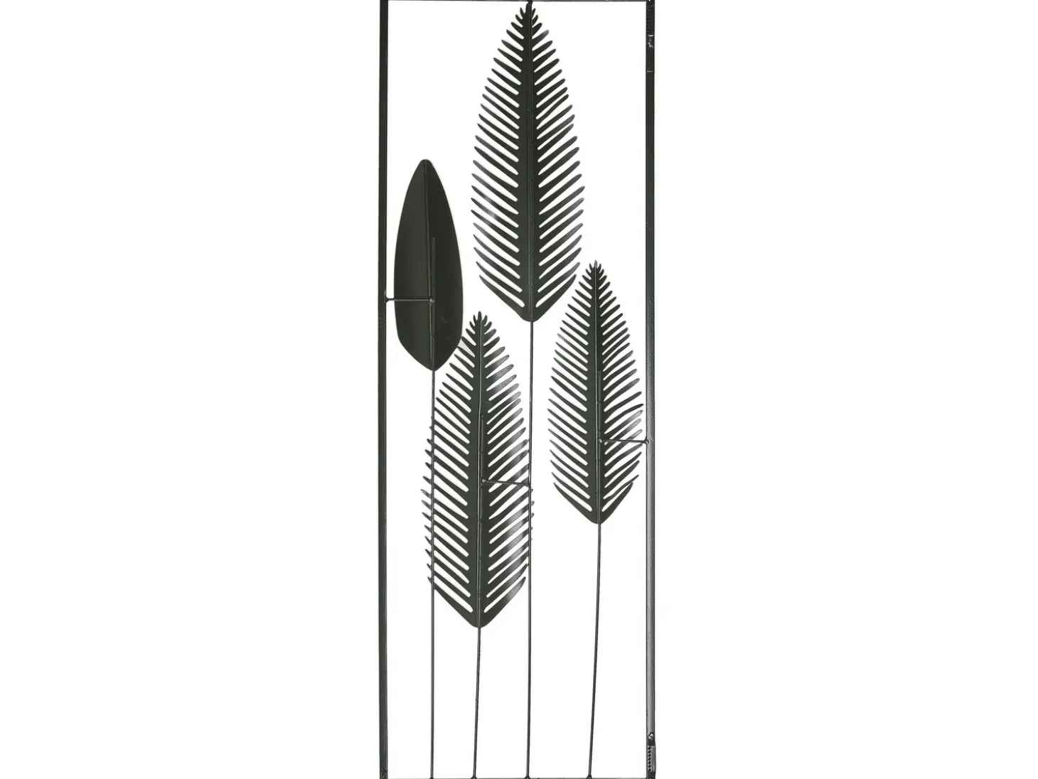 Vægdekoration Blad NIOBIUM Metal 90 cm Sølv
