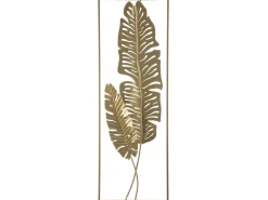 Vægdekoration Blad PALLADIUM Metal 90 cm Guld