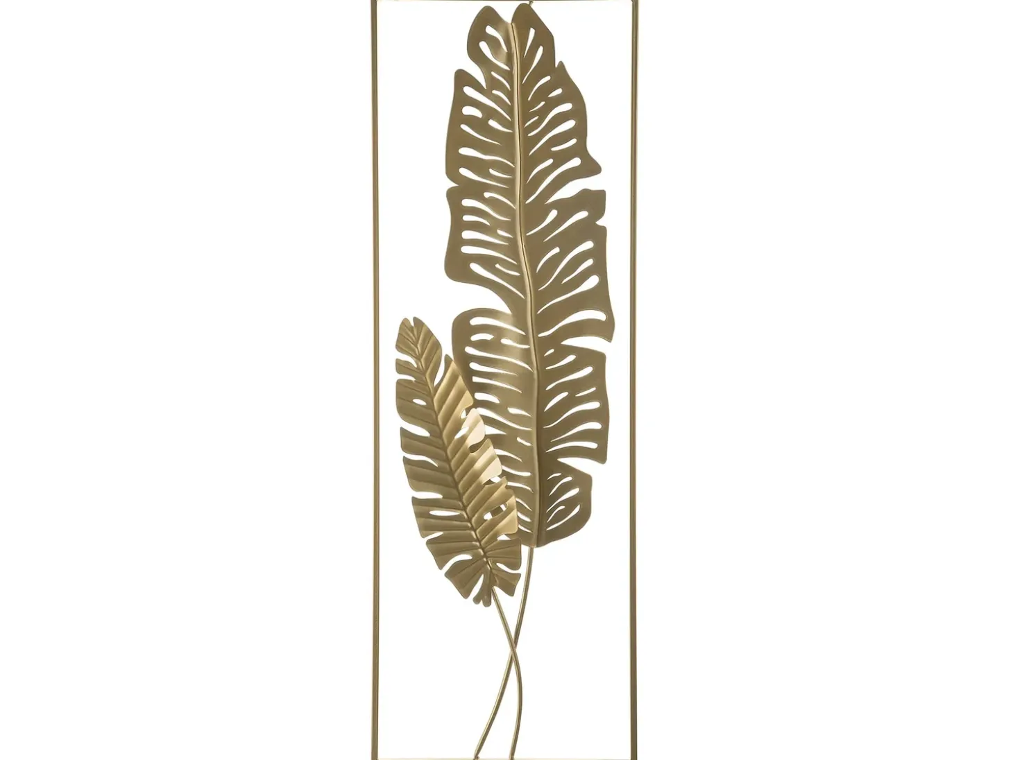 Vægdekoration Blad PALLADIUM Metal 90 cm Guld