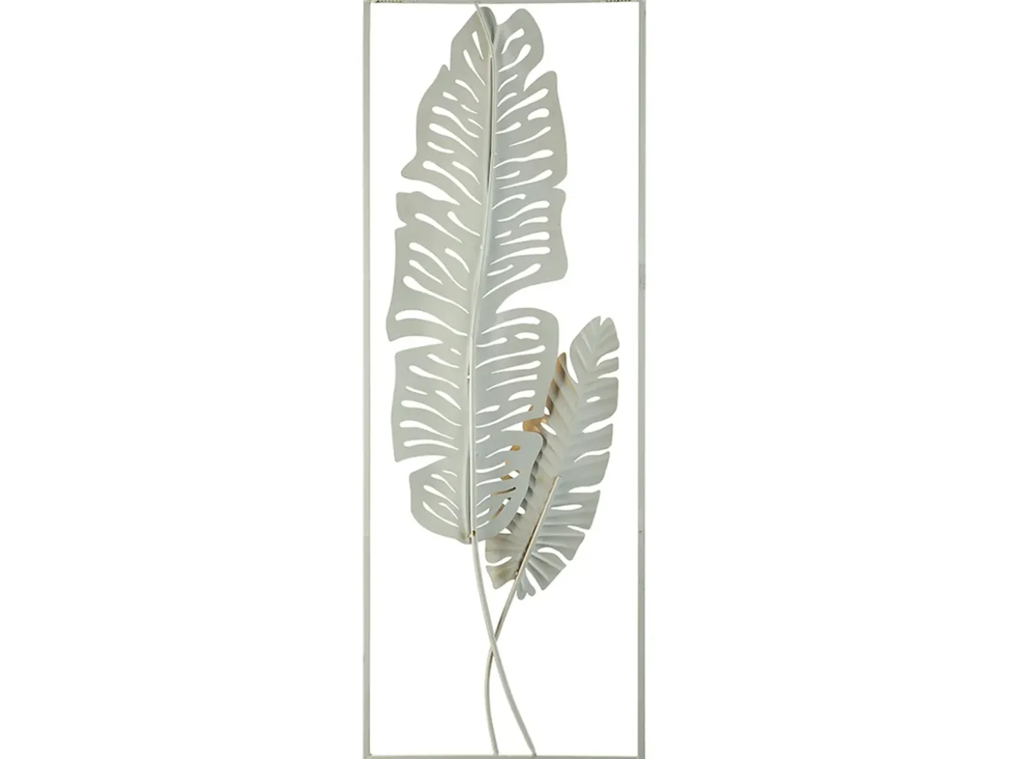 Vægdekoration Blad PALLADIUM Metal 90 cm Guld
