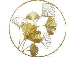 Vægdekoration Blomst BISMUTH Metal 45 cm Guld