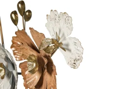 Vægdekoration Blomst CAESIUM Metal 95 cm Multifarvet
