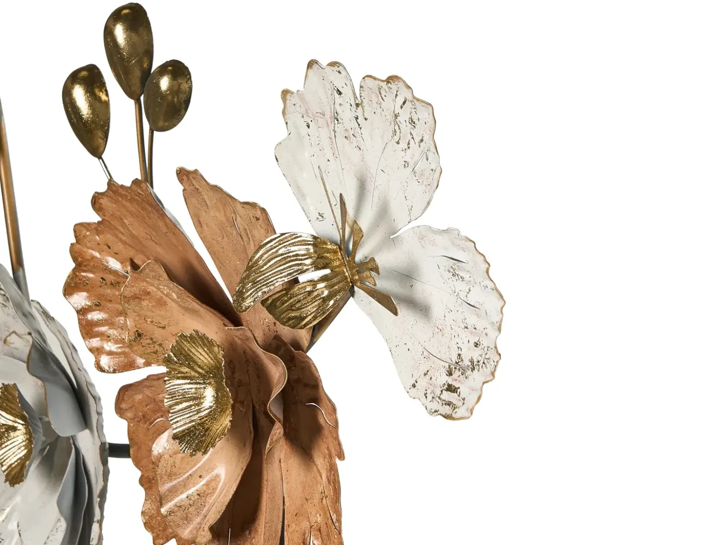 Vægdekoration Blomst CAESIUM Metal 95 cm Multifarvet