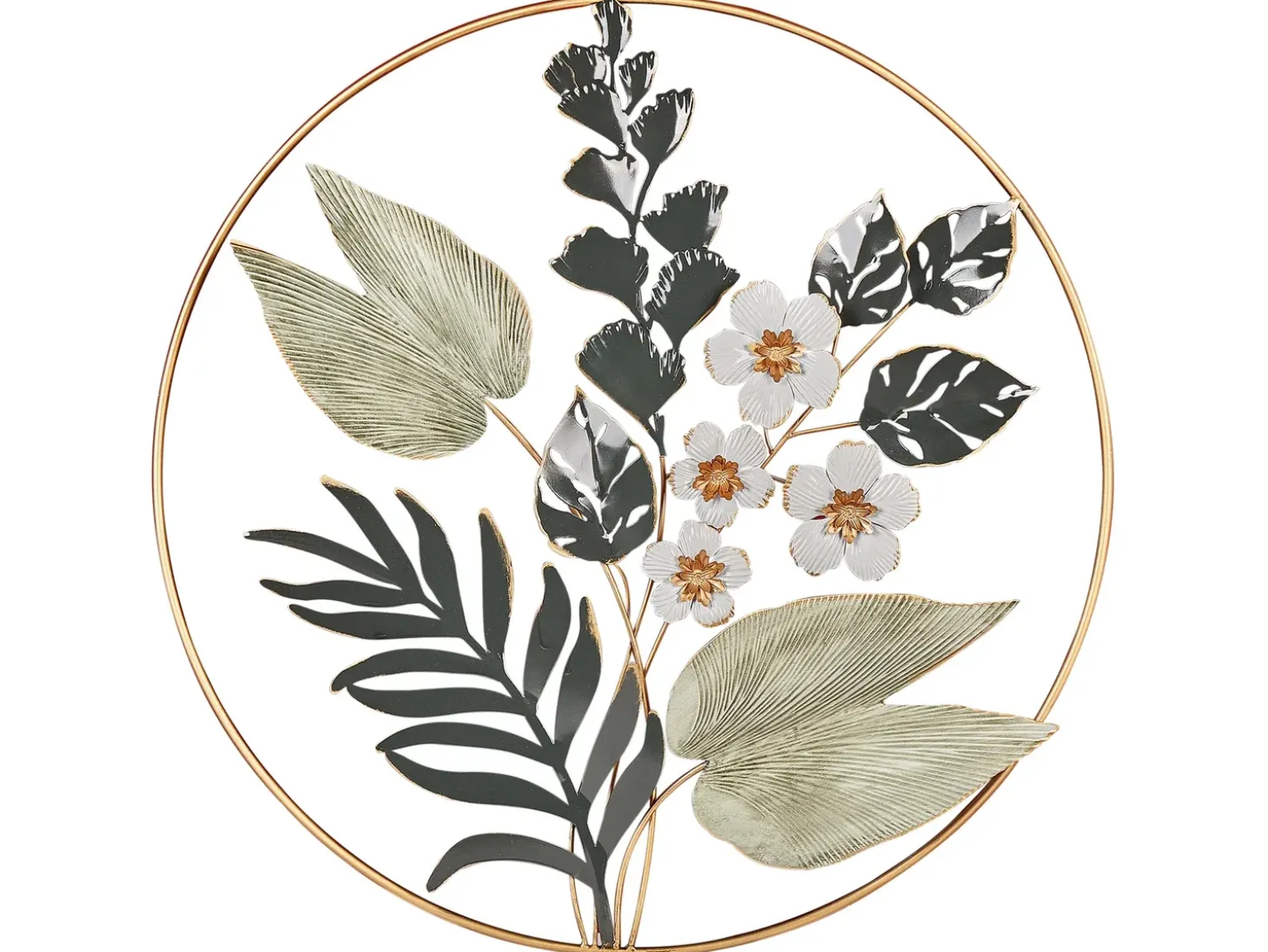 Vægdekoration Blomst DUBNIUM Metal 70 cm Grøn