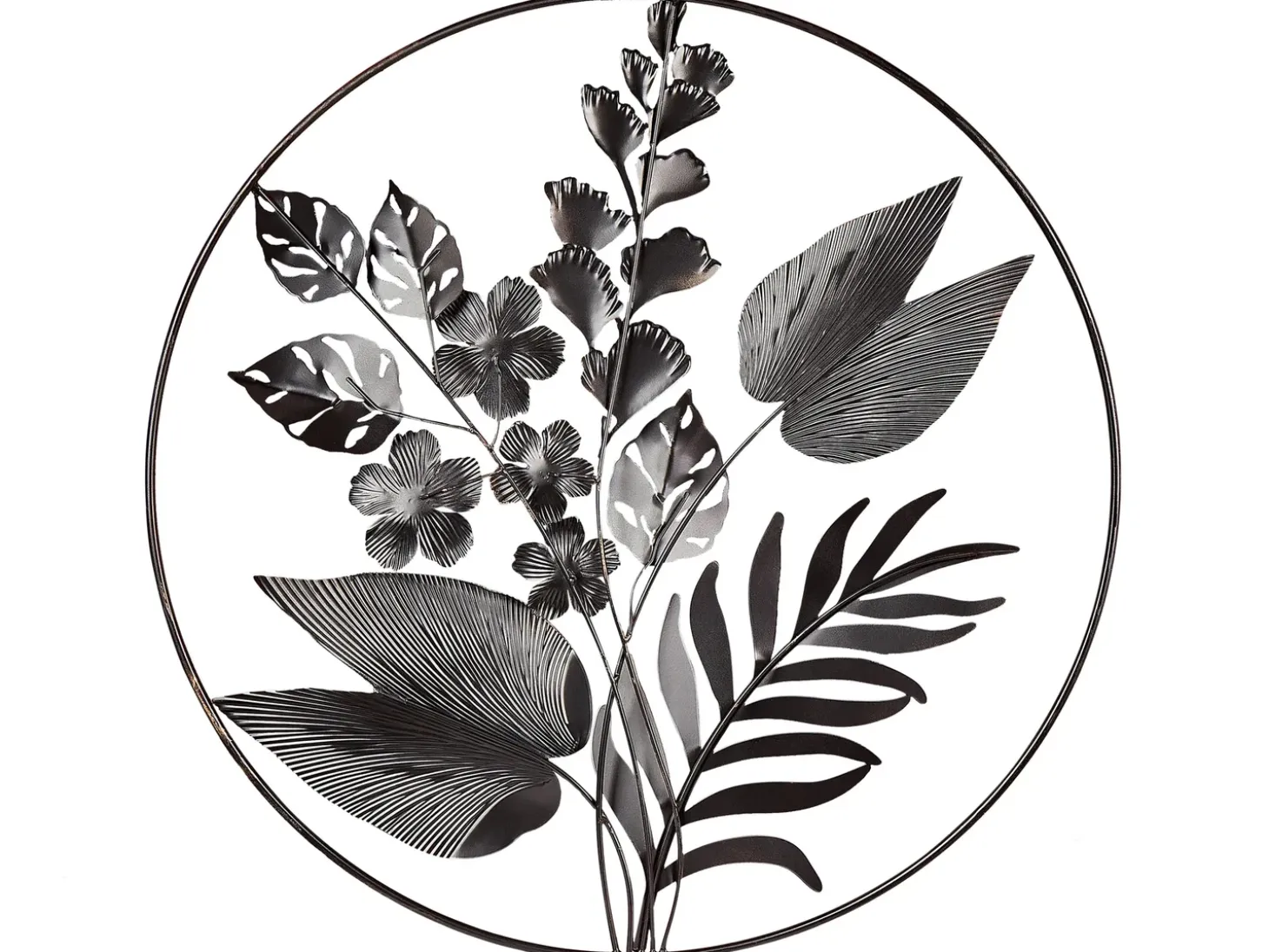 Vægdekoration Blomst DUBNIUM Metal 70 cm Grøn