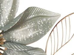 Vægdekoration Blomst EUROPIUM Metal 46 cm Guld