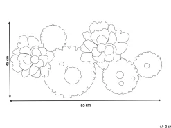 Vægdekoration Blomst GADOLINIUM Metal 45 cm Multifarvet