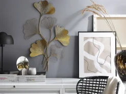 Vægdekoration Blomst INDIUM Metal 79 cm Guld