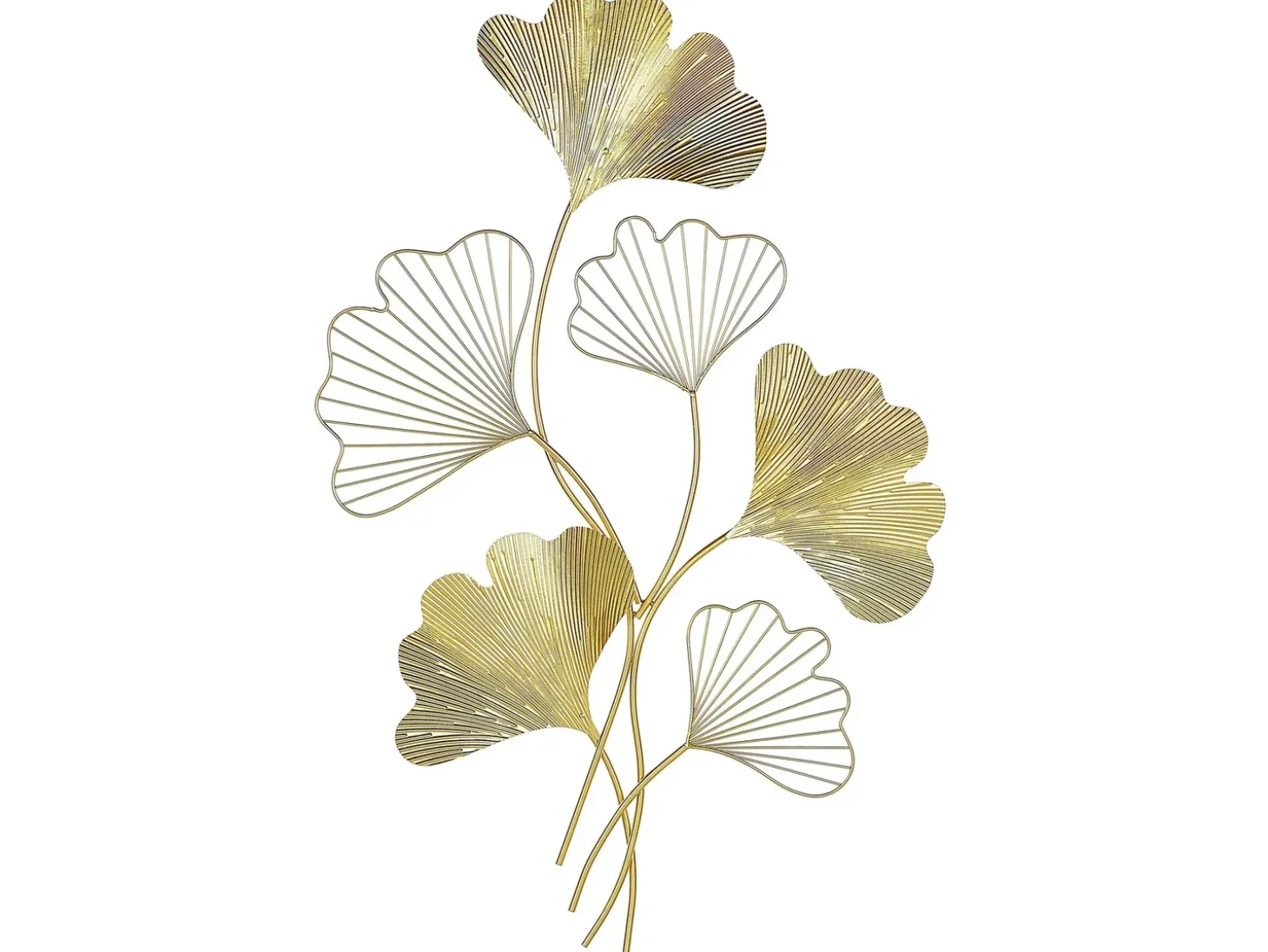 Vægdekoration Blomst INDIUM Metal 79 cm Guld