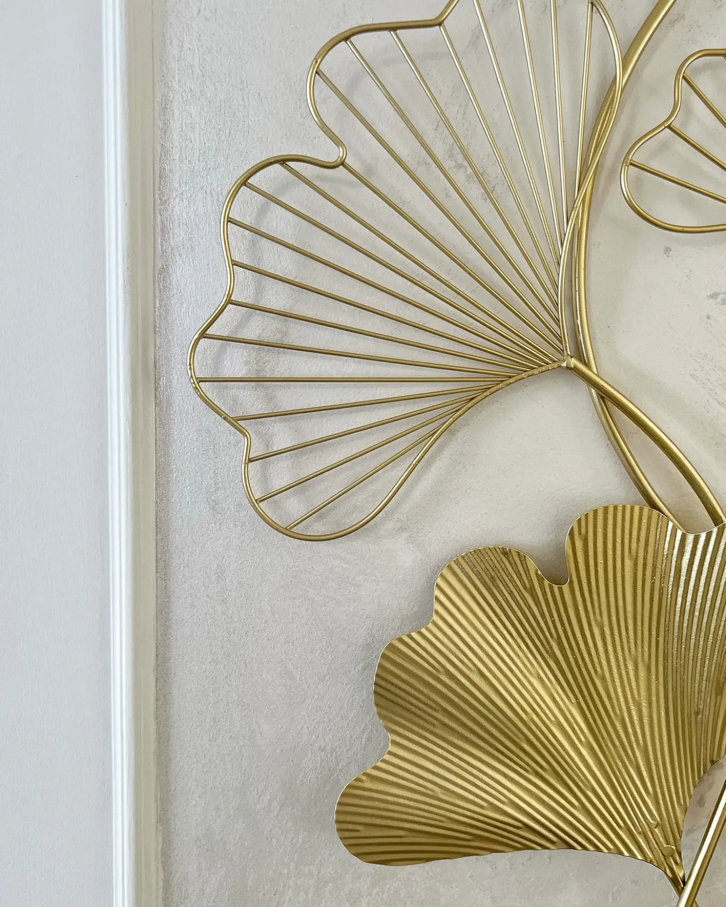 Vægdekoration Blomst INDIUM Metal 79 cm Guld