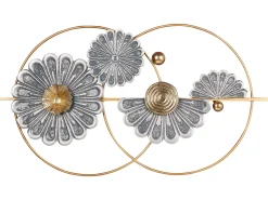 Vægdekoration Blomst PROMETHIUM Metal 51 cm Guld