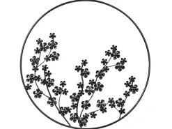 Vægdekoration Blomst STRONTIUM Metal 70 cm Sort