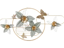 Vægdekoration Blomst TANTALUM Metal 59 cm Guld