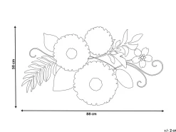 Vægdekoration Blomst TECHNETIUM 50 cm Multifarvet