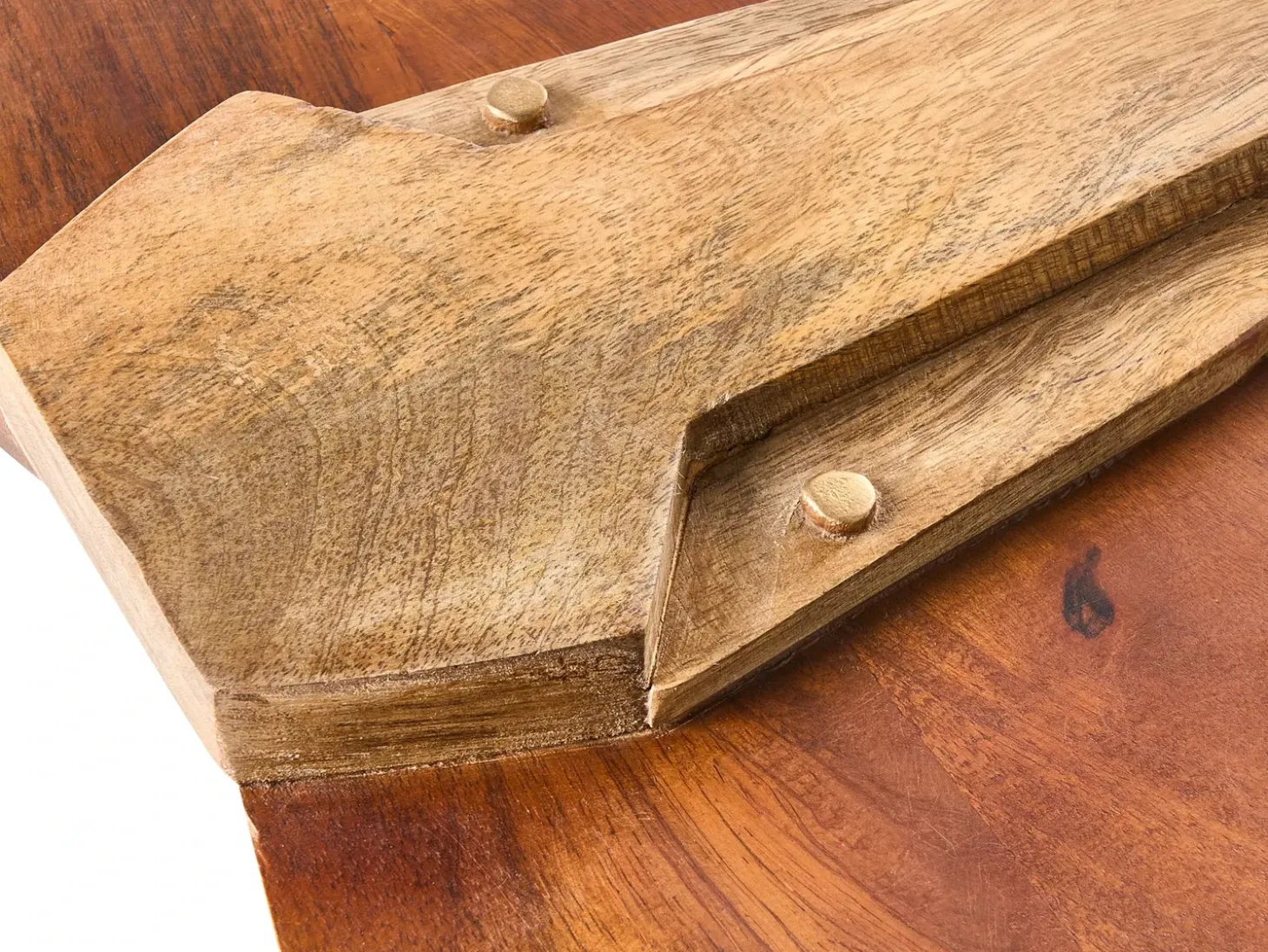 Vægdekoration Elefant GAROUA Mangotræ 37 cm Brun