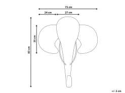 Vægdekoration Elefant GRUNEY Rattan 83 cm Naturlig