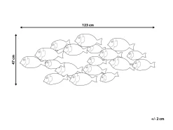 Vægdekoration Fisk FERMIUM Metal 47 cm Multifarvet