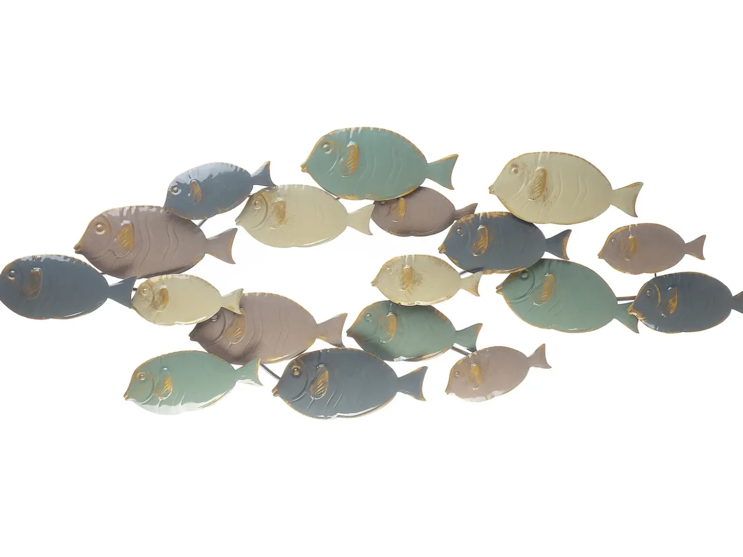 Vægdekoration Fisk FERMIUM Metal 47 cm Multifarvet