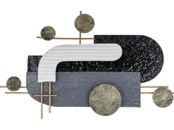 Vægdekoration LUTETIUM Metal 55 cm Sort