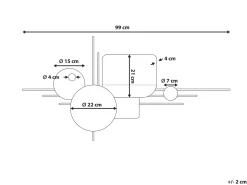 Vægdekoration OVAR Metal 50 cm Grå