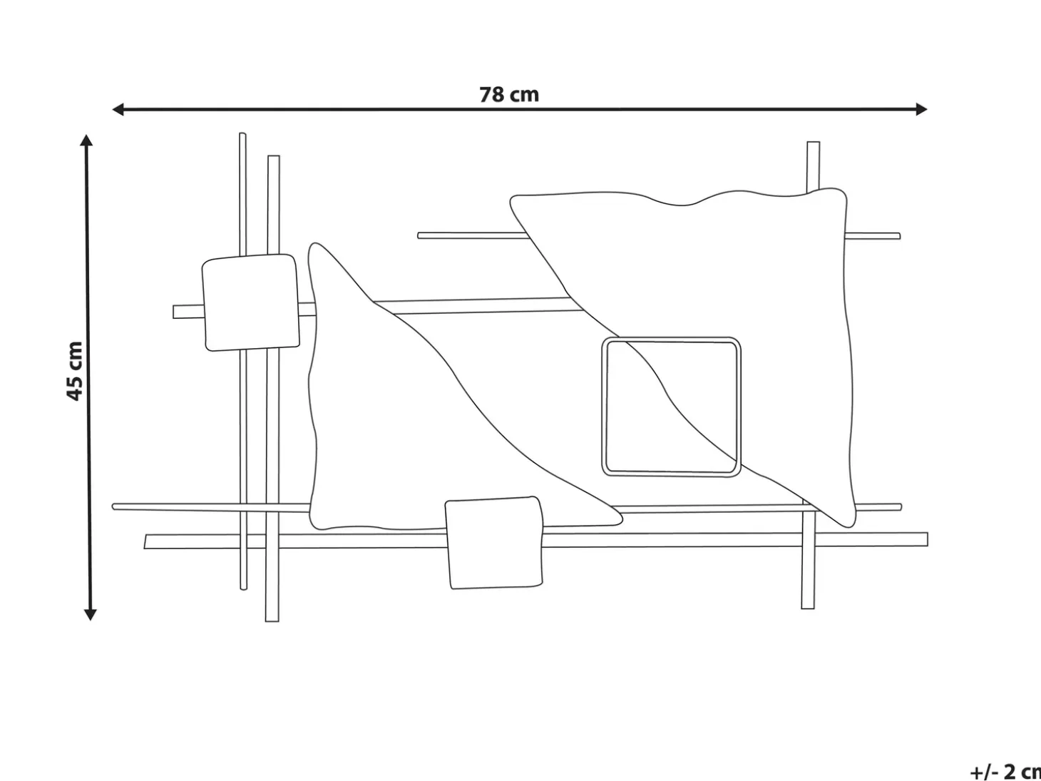 Vægdekoration PORTMARNOCK Metal 45 cm Multifarvet