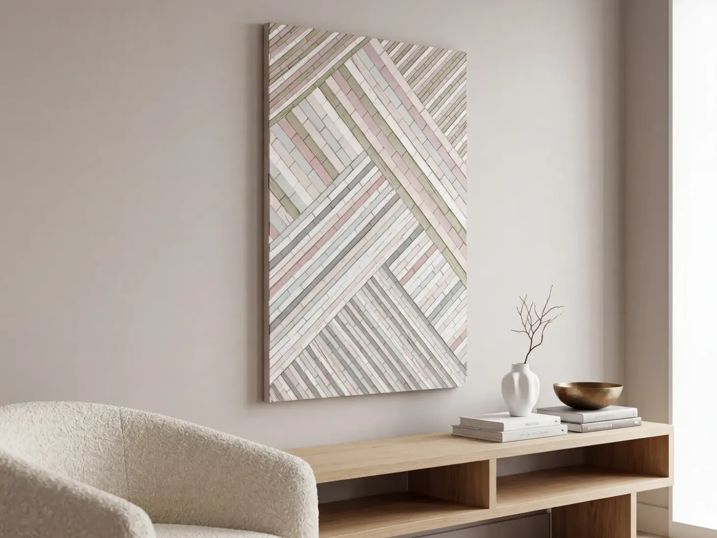 Vægdekoration TEMBESI Glas 70 cm Multifarvet