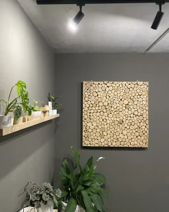 Vægdekoration TWIG Teaktræ 85 cm Lysebrun
