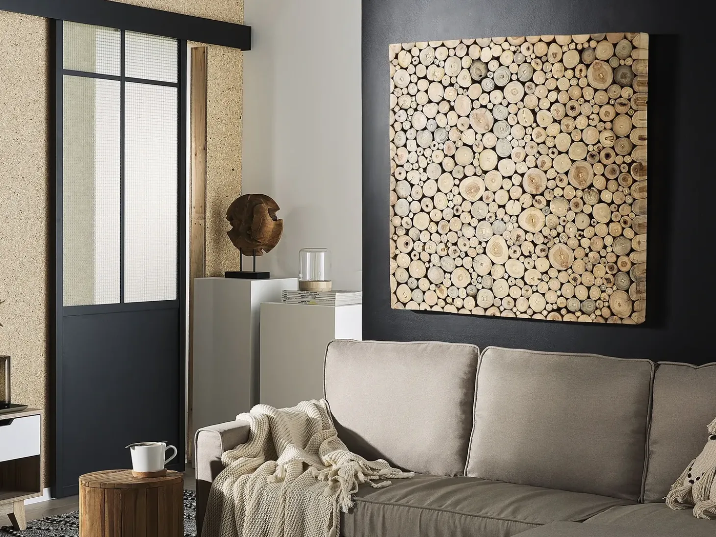 Vægdekoration TWIG Teaktræ 85 cm Lysebrun