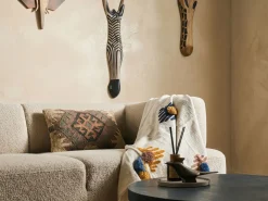 Vægdekoration Zebra GBOKO Mangotræ 80 cm Sort/hvid