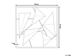 Vægdekoration ZINC Metal 50 cm Blå